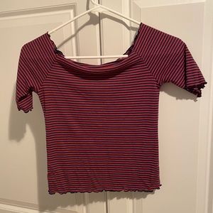 Off the shoulder ruffled top